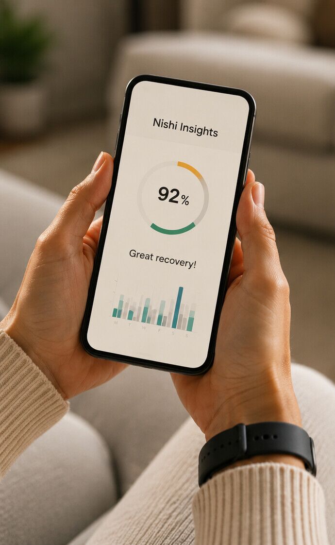Checking today's recovery in the Nishi app
